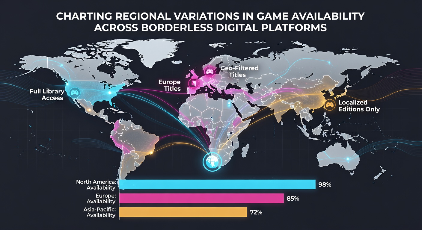 Screenshots comparing game store interfaces across different countries showing availability gaps