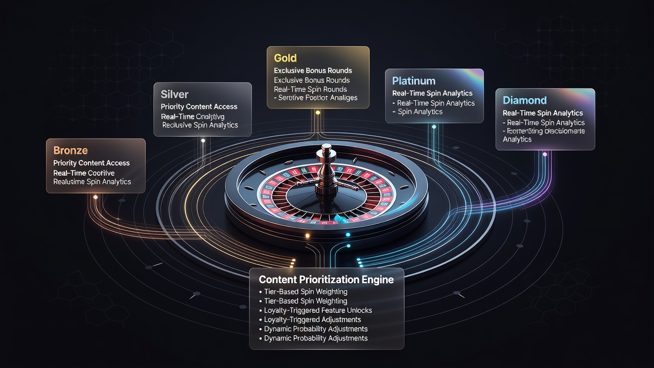 Analytics view of content prioritization metrics segmented by loyalty tiers in a roulette discussion board